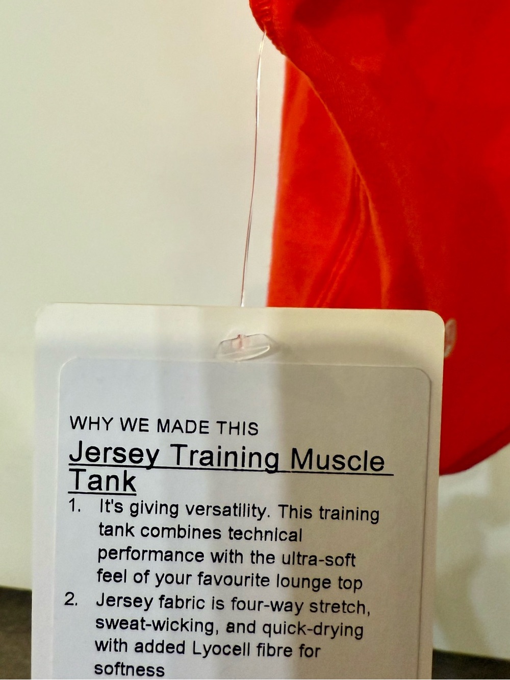 Lululemon Jersey Training Muscle Tank. NWT. - Picture 3 of 4